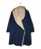 MaxMara cityマックスマーラシティー）の古着「コットン×ポリエステル リバーシブルコート」｜ネイビー×ベージュ