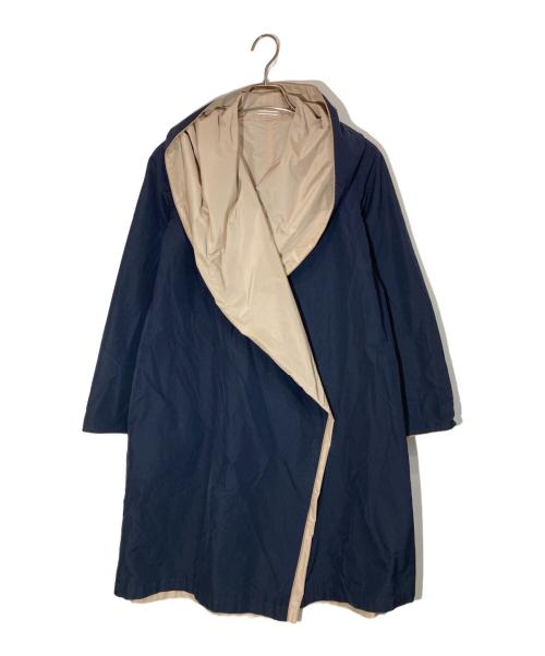 MaxMara city（マックスマーラシティー）MaxMara CITY (マックスマーラシティー) コットン×ポリエステル リバーシブルコート ネイビー×ベージュ サイズ:SIZE 36の古着・服飾アイテム