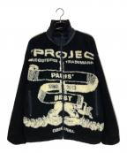 Y/PROJECTワイ プロジェクト）の古着「Paris Best Jacquard Fleece Jacket」｜ブラック