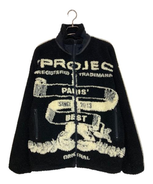 Y/PROJECT（ワイ プロジェクト）Y/project (ワイ プロジェクト) Paris Best Jacquard Fleece Jacket ブラック サイズ:Ⅿの古着・服飾アイテム