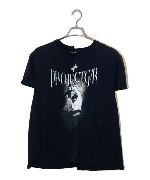 PROJECT G/R（プロジェクト ジーアール）PROJECT G/R (プロジェクト ジーアール) Tight Fit Split T-Shirt ブラック サイズ:1の古着・服飾アイテム