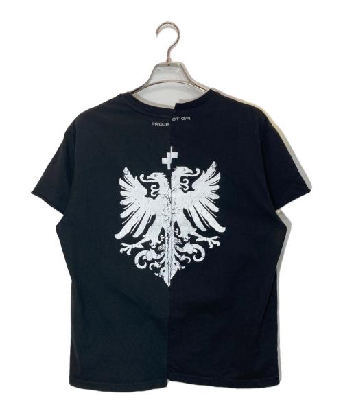 PROJECT G/R（プロジェクト ジーアール）PROJECT G/R (プロジェクト ジーアール) Tight Fit Split T-Shirt ブラック サイズ:1の古着・服飾アイテム