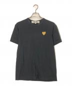 PLAY COMME des GARCONSプレイコムデギャルソン）の古着「ハートワッペンTシャツ」｜ブラック