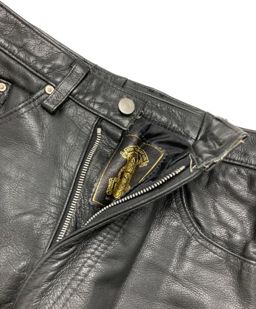 666（666）666 (666) レザーパンツ ブラック サイズ:26の古着・服飾アイテム