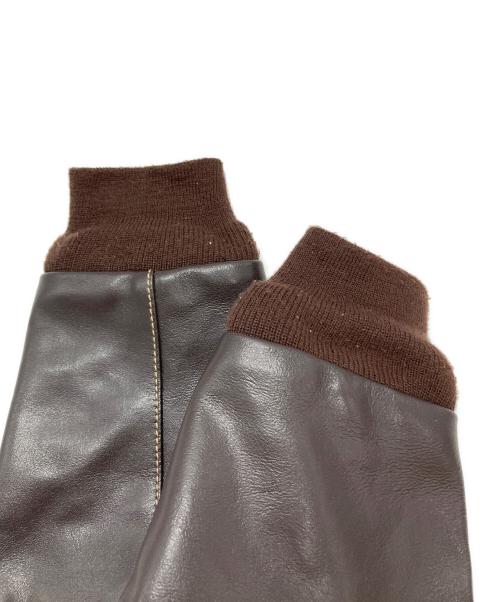 MORGAN（モーガン）MORGAN (モーガン) A-2 レザージャケット ブラウン サイズ:38の古着・服飾アイテム