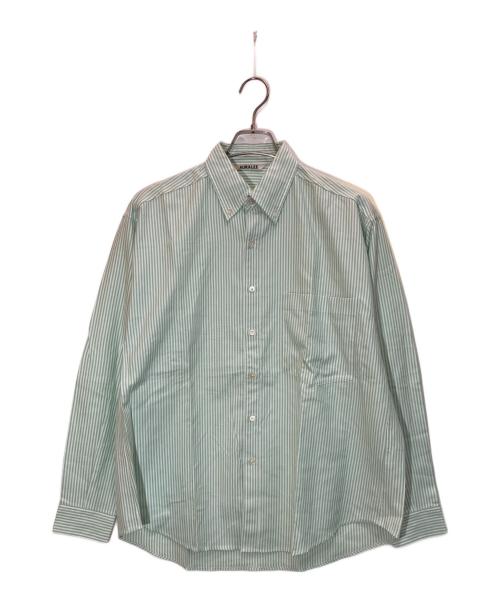 AURALEE（オーラリー）AURALEE (オーラリー) CANDY STRIPE BD SHIRT グリーン サイズ:3の古着・服飾アイテム