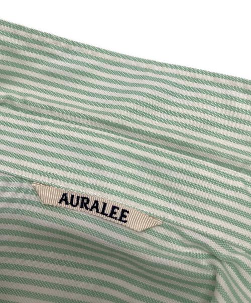 AURALEE（オーラリー）AURALEE (オーラリー) CANDY STRIPE BD SHIRT グリーン サイズ:3の古着・服飾アイテム