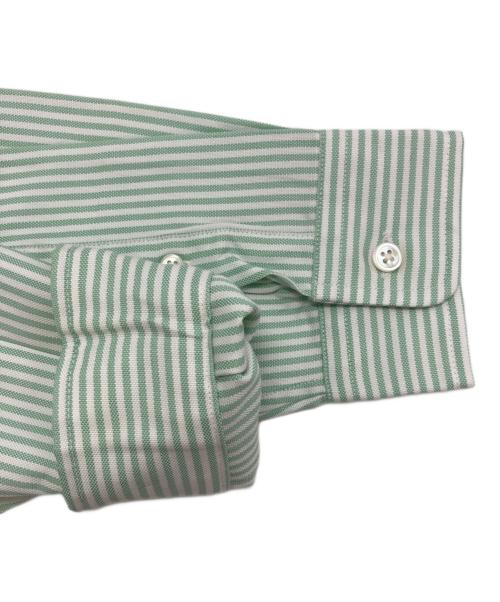 AURALEE（オーラリー）AURALEE (オーラリー) CANDY STRIPE BD SHIRT グリーン サイズ:3の古着・服飾アイテム