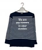 UNDERCOVERアンダーカバー）の古着「ボーダーカットソー」｜ネイビー