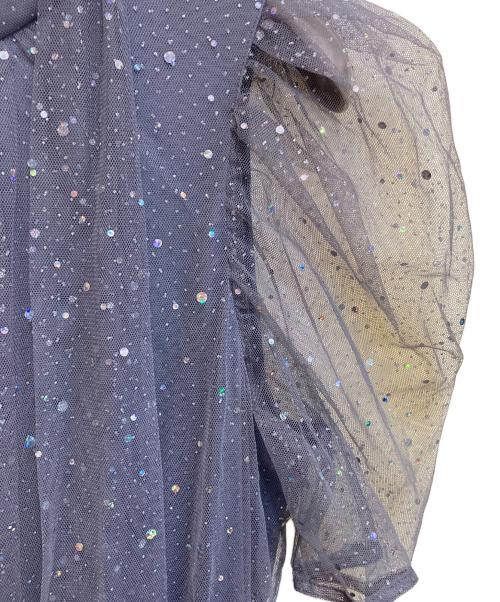 furfur（ファーファー）furfur (ファーファー) ハーフスリーブラメチュールドレス グレー サイズ:FREEの古着・服飾アイテム