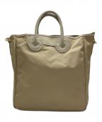 YOUNG & OLSEN The DRYGOODS STORE×green label relaxingヤングアンドオルセン ザ ドライグッズストア×グリーンレーベルリラクシング）の古着「ナイロンレザートートバッグ」｜ベージュ