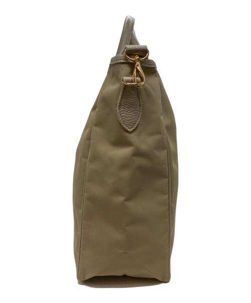YOUNG & OLSEN The DRYGOODS STORE（ヤングアンドオルセン ザ ドライグッズストア）YOUNG & OLSEN The DRYGOODS STORE (ヤングアンドオルセン ザ ドライグッズストア) green label relaxing (グリーンレーベルリラクシング) ナイロンレザートートバッグ ベージュの古着・服飾アイテム