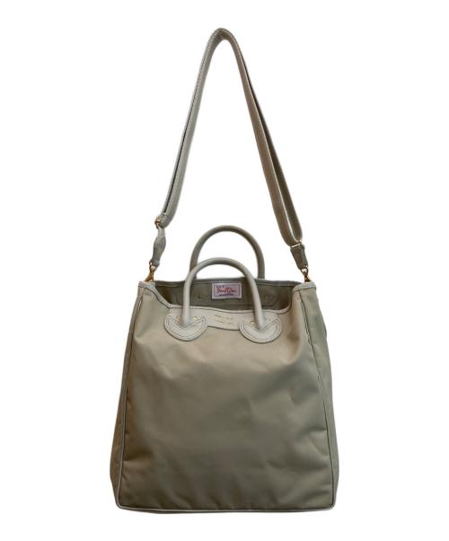 YOUNG & OLSEN The DRYGOODS STORE（ヤングアンドオルセン ザ ドライグッズストア）YOUNG & OLSEN The DRYGOODS STORE (ヤングアンドオルセン ザ ドライグッズストア) green label relaxing (グリーンレーベルリラクシング) ナイロンレザートートバッグ ベージュの古着・服飾アイテム