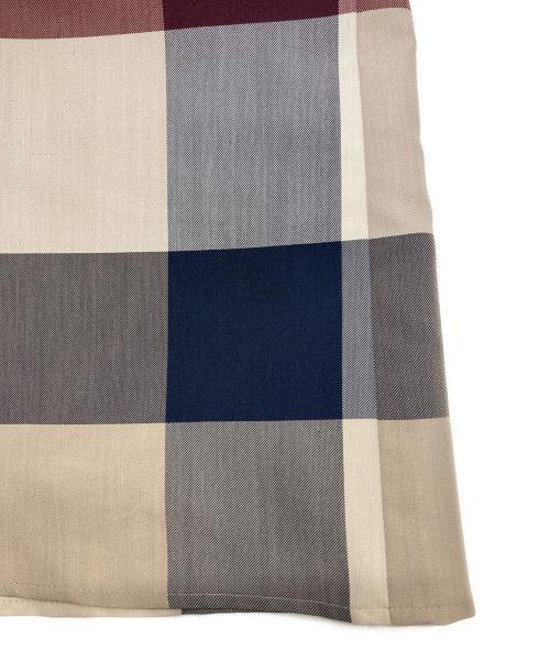 BLUE LABEL CRESTBRIDGE（ブルーレーベルクレストブリッジ）BLUE LABEL CRESTBRIDGE (ブルーレーベルクレストブリッジ) パーシャルチェックスカート ベージュ サイズ:38の古着・服飾アイテム