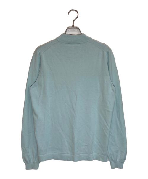GRAN SASSO（グランサッソ）GRAN SASSO (グランサッソ) 12ゲージソフトコットンモックネックニット ブルー サイズ:46の古着・服飾アイテム