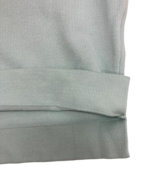 GRAN SASSO（グランサッソ）GRAN SASSO (グランサッソ) 12ゲージソフトコットンモックネックニット ブルー サイズ:46の古着・服飾アイテム