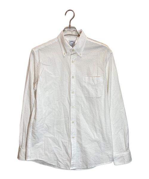 BROOKS BROTHERS（ブルックスブラザーズ）BROOKS BROTHERS (ブルックスブラザーズ) シアサッカーボタンダウンシャツ ホワイト サイズ:Sの古着・服飾アイテム