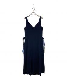 BLUE LABEL CRESTBRIDGE（ブルーレーベルクレストブリッジ）の古着「ノースリーブワンピース」｜ネイビー