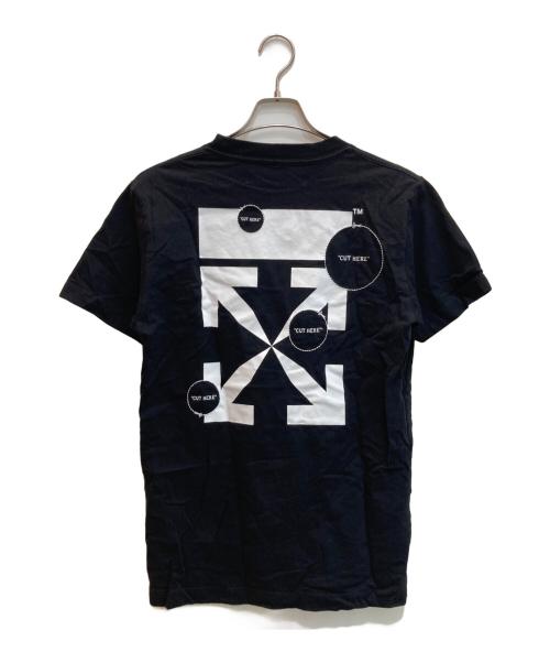 OFFWHITE（オフホワイト）OFFWHITE (オフホワイト) CUT HERE SLIM TEE ブラック サイズ:Sの古着・服飾アイテム