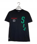 WIND AND SEAウィンダンシー）の古着「プリントTシャツ」｜ブラック