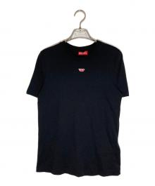 DIESEL（ディーゼル）の古着「T REG NEW D FOIL T-SHIRT」｜ブラック