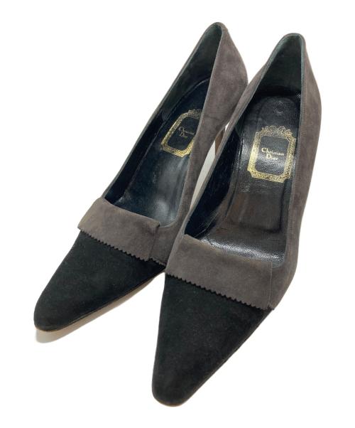 Christian Dior（クリスチャン ディオール）Christian Dior (クリスチャン ディオール) スウェードハイヒールパンプス グレー サイズ:38の古着・服飾アイテム