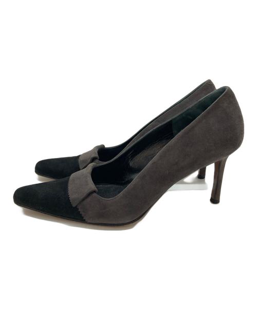 Christian Dior（クリスチャン ディオール）Christian Dior (クリスチャン ディオール) スウェードハイヒールパンプス グレー サイズ:38の古着・服飾アイテム