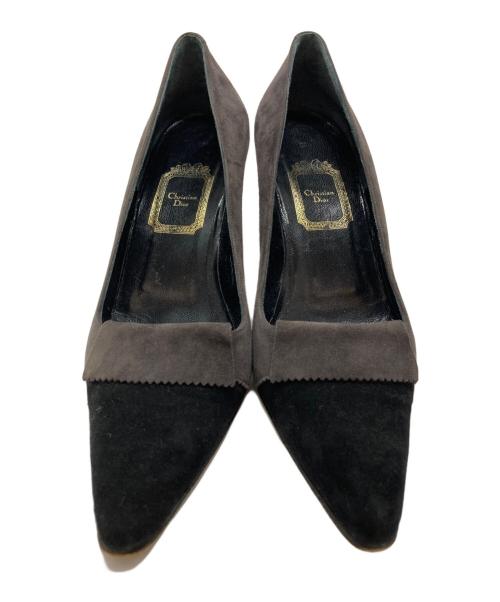 Christian Dior（クリスチャン ディオール）Christian Dior (クリスチャン ディオール) スウェードハイヒールパンプス グレー サイズ:38の古着・服飾アイテム