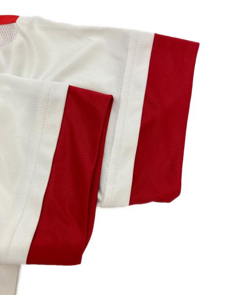 adidas（アディダス）adidas (アディダス) ゲームシャツ レッド×ホワイト サイズ:Ⅿの古着・服飾アイテム