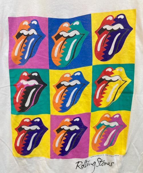 ROLLING STONES（ローリングストーンズ）ROLLING STONES (ローリングストーンズ) バンドTシャツ ホワイト サイズ:Ⅿの古着・服飾アイテム