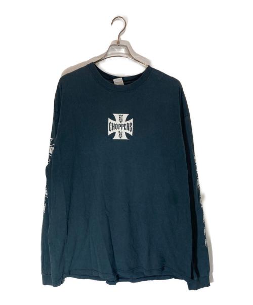 anvil（アンヴィル）anvil (アンヴィル) ロングスリーブカットソー ブラック×グレー サイズ:SIZE 2Xの古着・服飾アイテム