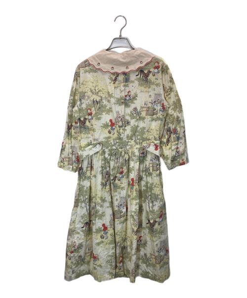 Jane Marple（ジェーンマープル）Jane Marple (ジェーンマープル) プリントワンピース ベージュ サイズ:Ⅿの古着・服飾アイテム