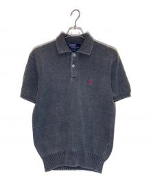 POLO RALPH LAUREN（ポロ・ラルフローレン）の古着「ニットポロシャツ」｜グレー