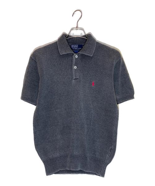 POLO RALPH LAUREN（ポロ・ラルフローレン）POLO RALPH LAUREN (ポロ・ラルフローレン) ニットポロシャツ グレー サイズ:Ⅿの古着・服飾アイテム