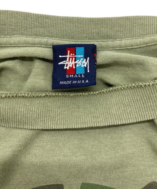 stussy（ステューシー）stussy (ステューシー) プリントTシャツ カーキ サイズ:Sの古着・服飾アイテム