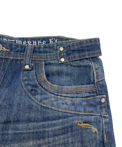 Jaded London（ジェイデッドロンドン）JADED LONDON (ジェイデッドロンドン) ダメージフレアデニムパンツ ブルー サイズ:32の古着・服飾アイテム