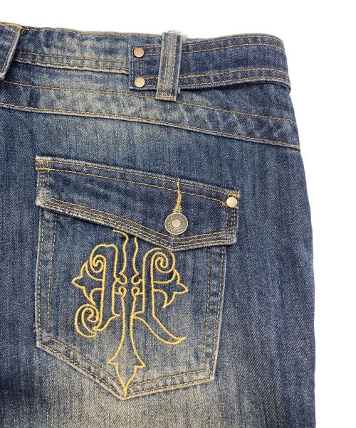 Jaded London（ジェイデッドロンドン）JADED LONDON (ジェイデッドロンドン) ダメージフレアデニムパンツ ブルー サイズ:32の古着・服飾アイテム
