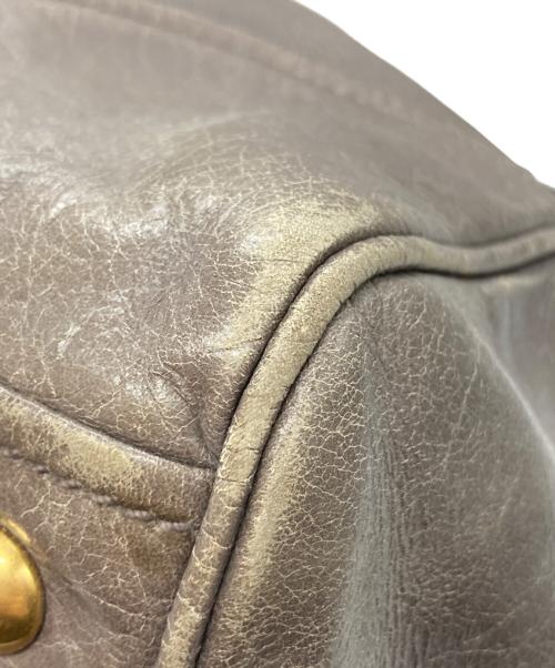 MIU MIU（ミュウミュウ）MIU MIU (ミュウミュウ) VITELLO SHINE 2WAYレザートートバッグ ベージュ サイズ:-の古着・服飾アイテム