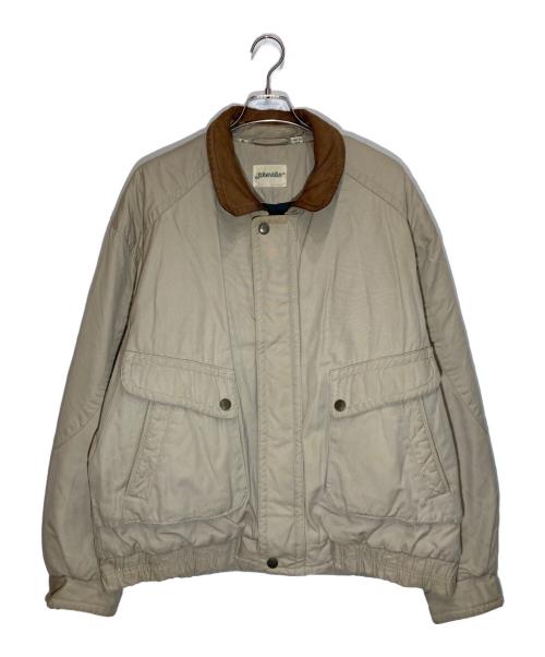ST JOHN'S BAY（セントジョンズベイ）ST JOHN'S BAY (セントジョンズベイ) 襟レザージャケット ベージュ サイズ:XLの古着・服飾アイテム