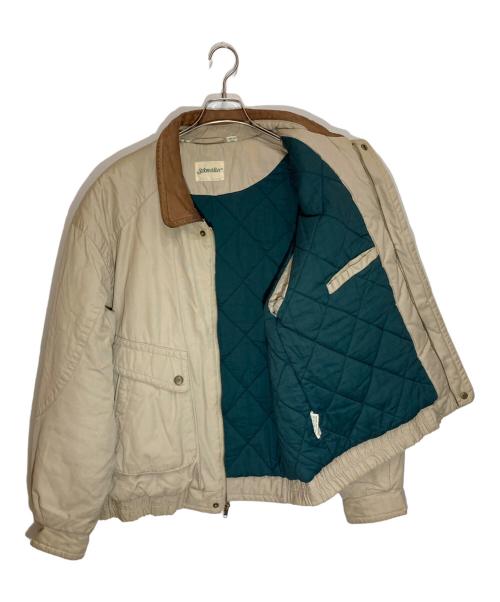ST JOHN'S BAY（セントジョンズベイ）ST JOHN'S BAY (セントジョンズベイ) 襟レザージャケット ベージュ サイズ:XLの古着・服飾アイテム