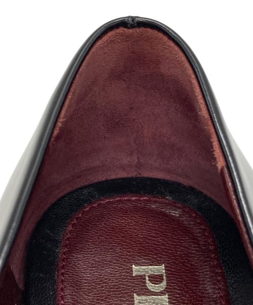 PRADA（プラダ）PRADA (プラダ) レザーフラットシューズ ブラック サイズ:SIZE 35 1/2の古着・服飾アイテム