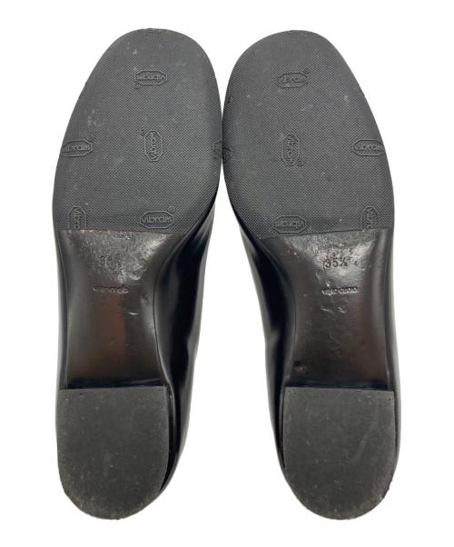 PRADA（プラダ）PRADA (プラダ) レザーフラットシューズ ブラック サイズ:SIZE 35 1/2の古着・服飾アイテム