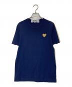 PLAY COMME des GARCONSプレイコムデギャルソン）の古着「T-Shirt With Gold Emblem」｜ネイビー