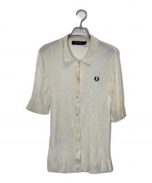 FRED PERRY（フレッドペリー）の古着「リブニットポロシャツ」｜ホワイト