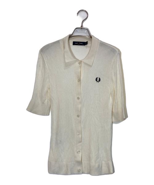 FRED PERRY（フレッドペリー）FRED PERRY (フレッドペリー) リブニットポロシャツ ホワイト サイズ:36の古着・服飾アイテム