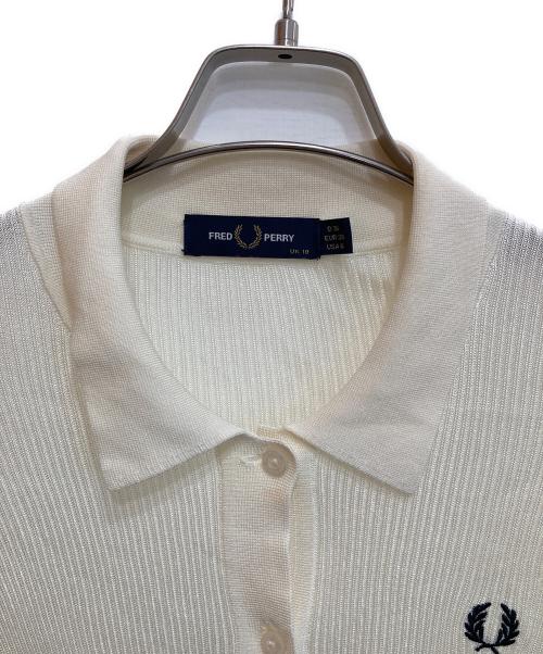 FRED PERRY（フレッドペリー）FRED PERRY (フレッドペリー) リブニットポロシャツ ホワイト サイズ:36の古着・服飾アイテム
