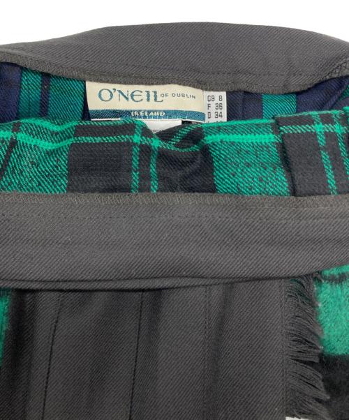 O'NEIL OF DUBLIN（オニールオブダブリン）O'NEIL OF DUBLIN (オニールオブダブリン) ラップスカート ブラック×グリーン サイズ:-の古着・服飾アイテム
