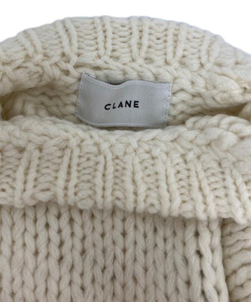 CLANE（クラネ）CLANE (クラネ) PEPLUM HAND KNIT TOPS ホワイト サイズ:1の古着・服飾アイテム