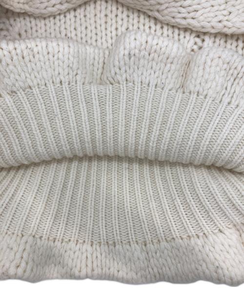 CLANE（クラネ）CLANE (クラネ) PEPLUM HAND KNIT TOPS ホワイト サイズ:1の古着・服飾アイテム