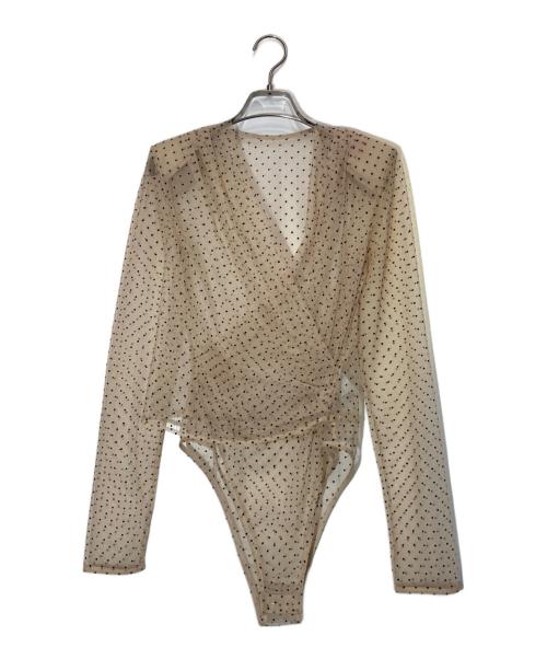 CLANE（クラネ）CLANE (クラネ) SHEER DRAPE BODYSUITS ベージュ サイズ:1の古着・服飾アイテム